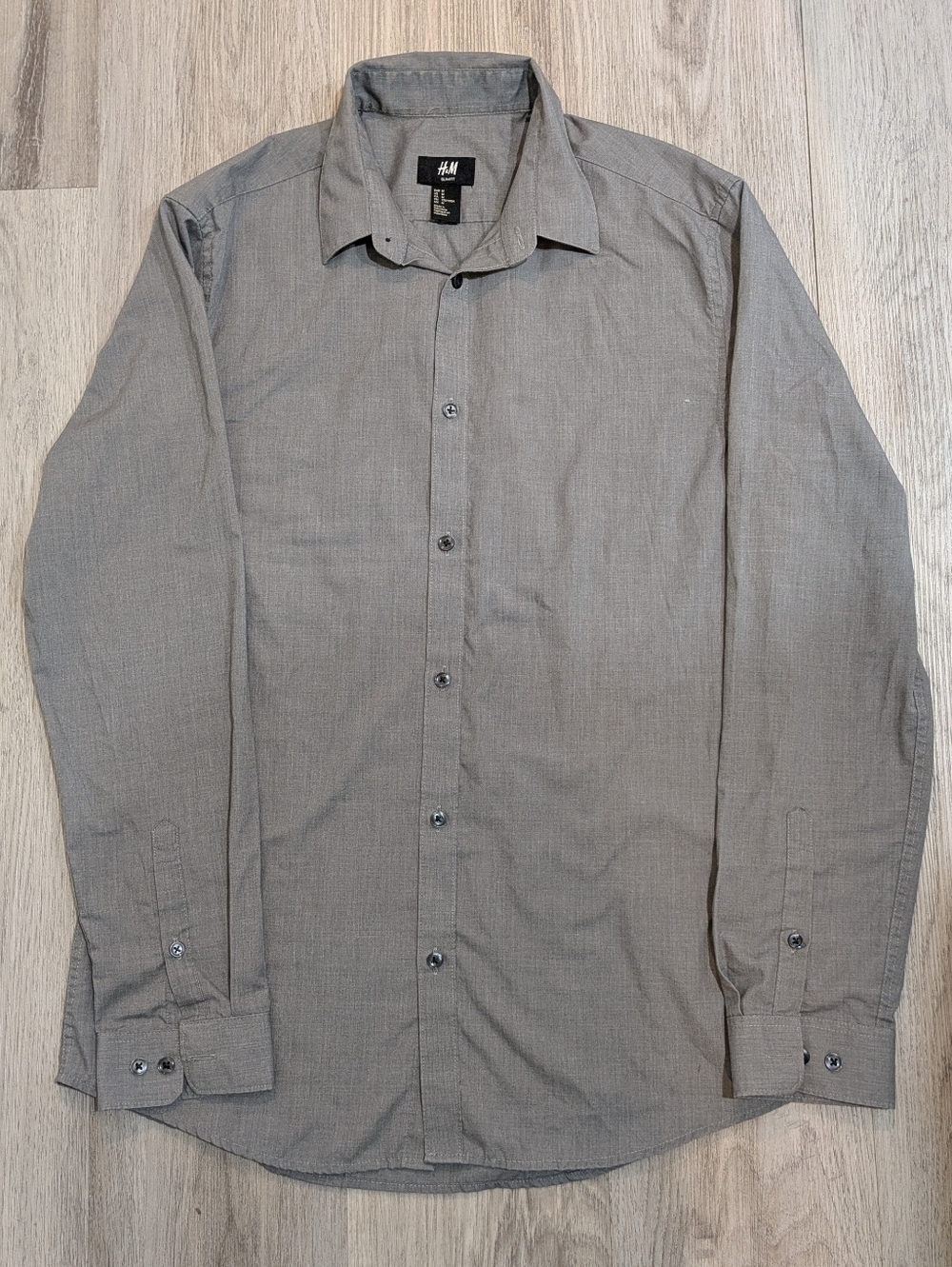 ✨3/$20✨ H&M Slim Fit Dress Shirt – Grey – Size M